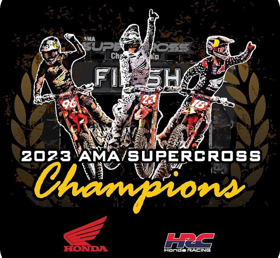 Hattrick Gelar Juara 2023 Bagi Honda Lampiaskan Ambisi Team HRC Supercross